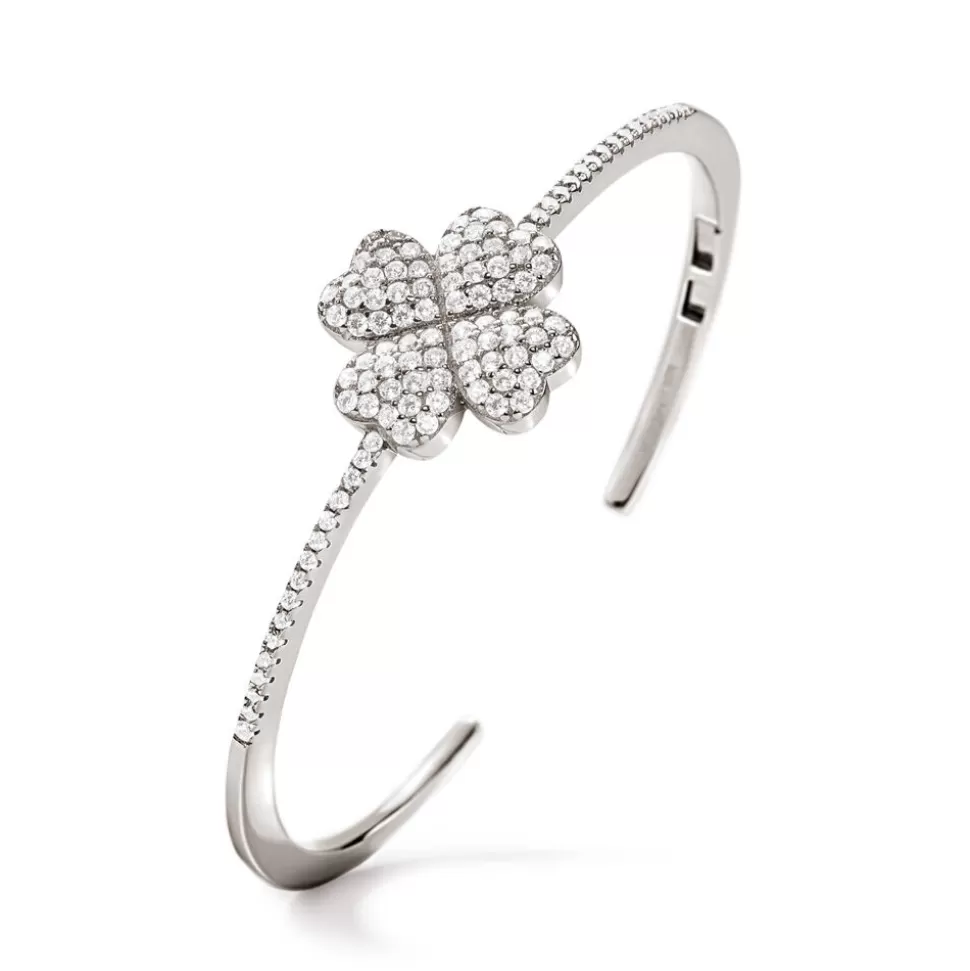 Women Folli Follie Bracelets^Heart4Heart Silver 925 Cuff Bracelet