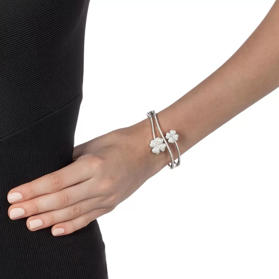 Women Folli Follie Bracelets^Heart4Heart Silver 925 Cuff Bracelet