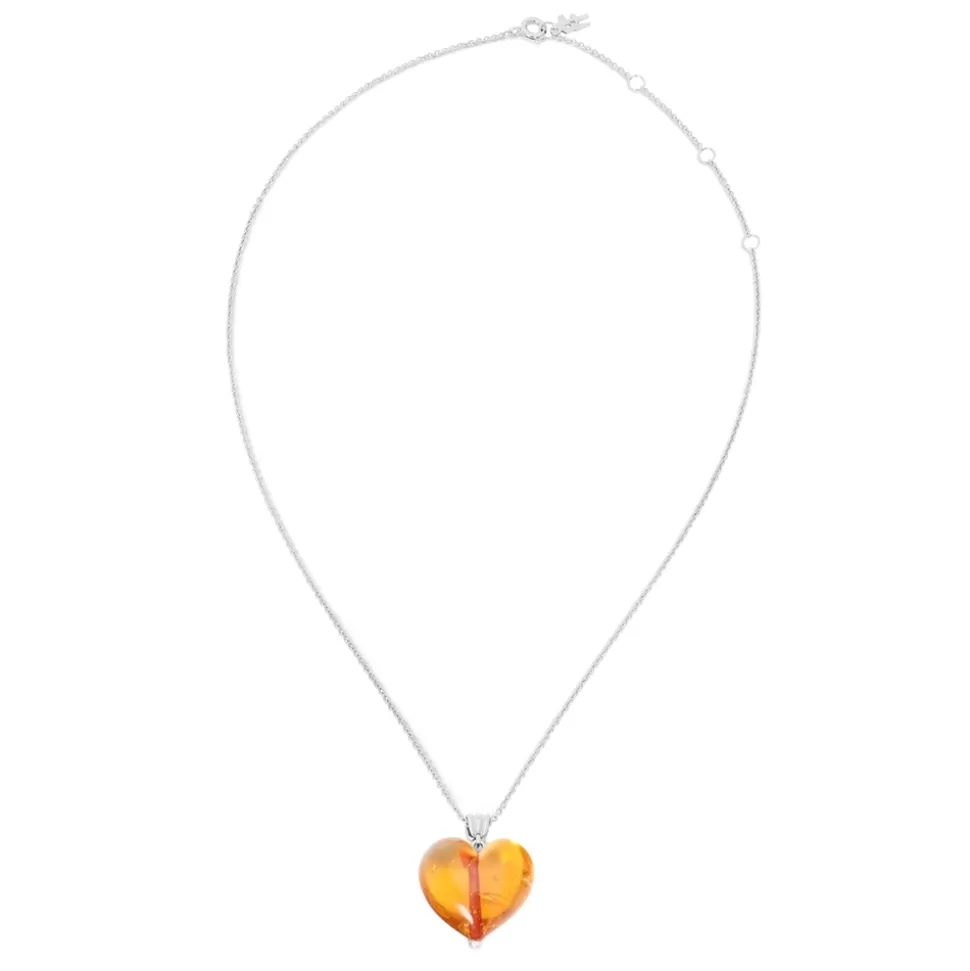 Women Folli Follie Necklaces^Hearty Candy Short Silver Necklace Withheart