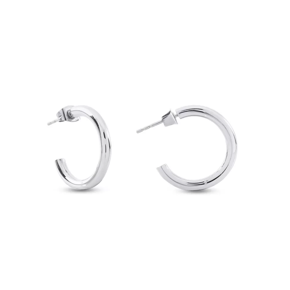 Women Folli Follie Earrings^Hoops! Medium Hoop Silvery Earrings