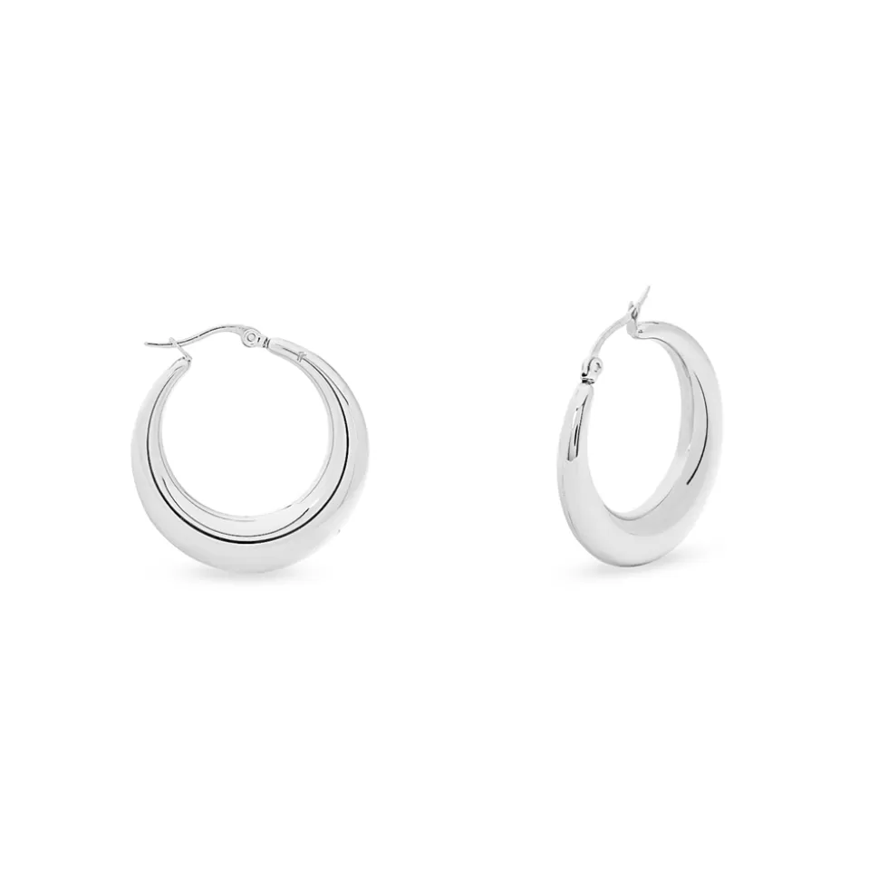 Women Folli Follie Earrings^Hoops! Medium Silvery Earrings