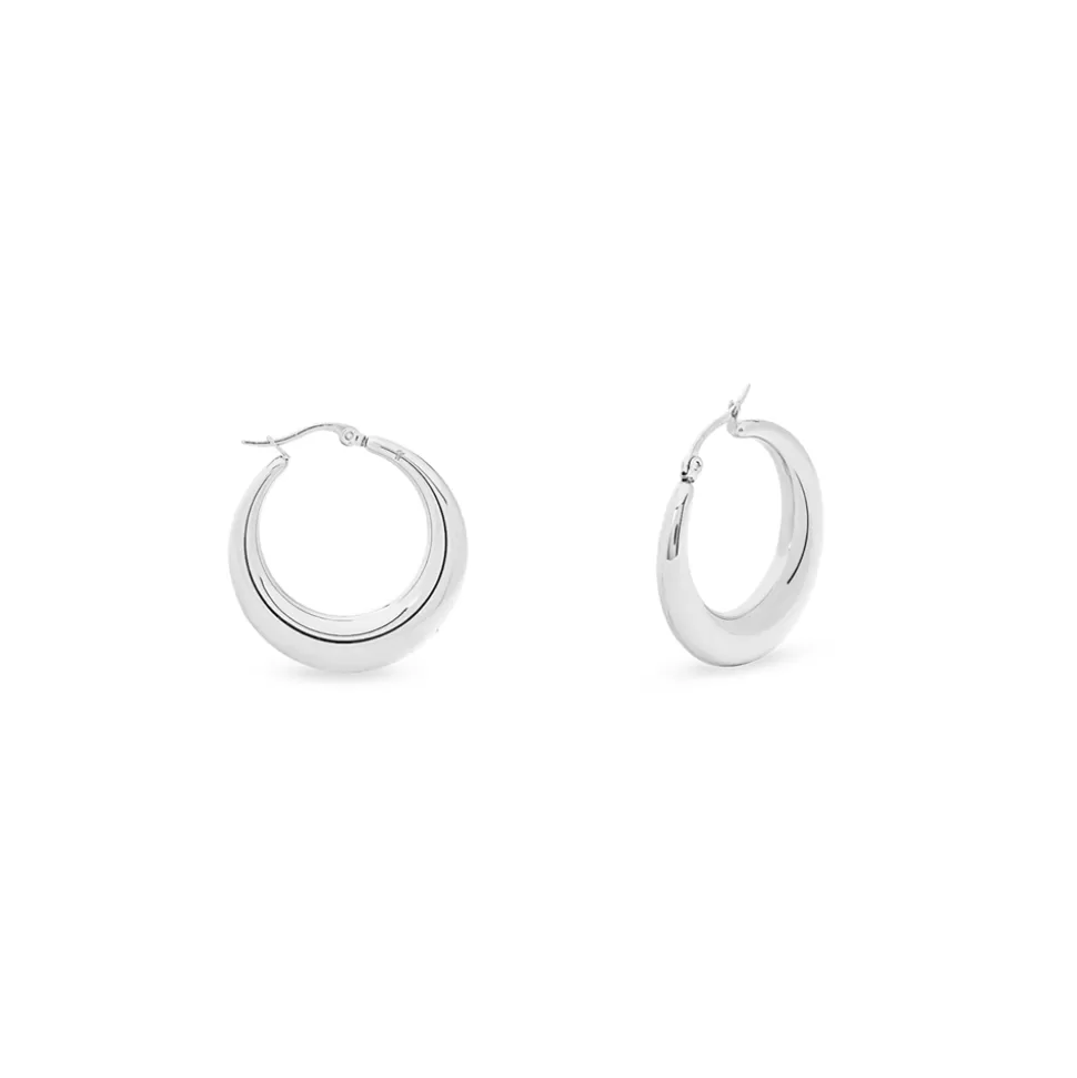 Women Folli Follie Earrings^Hoops! Small Silvery Earrings