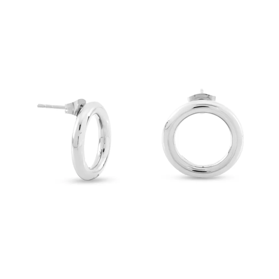 Women Folli Follie Earrings^Hoops!Small Circle Silvery Earrings