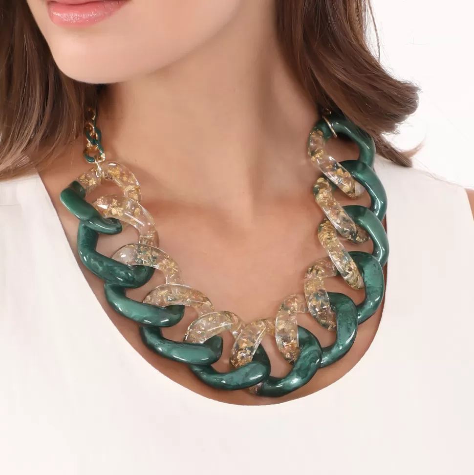 Women Folli Follie Necklaces^Impress Me Chunky Chain Necklace Inand Gold