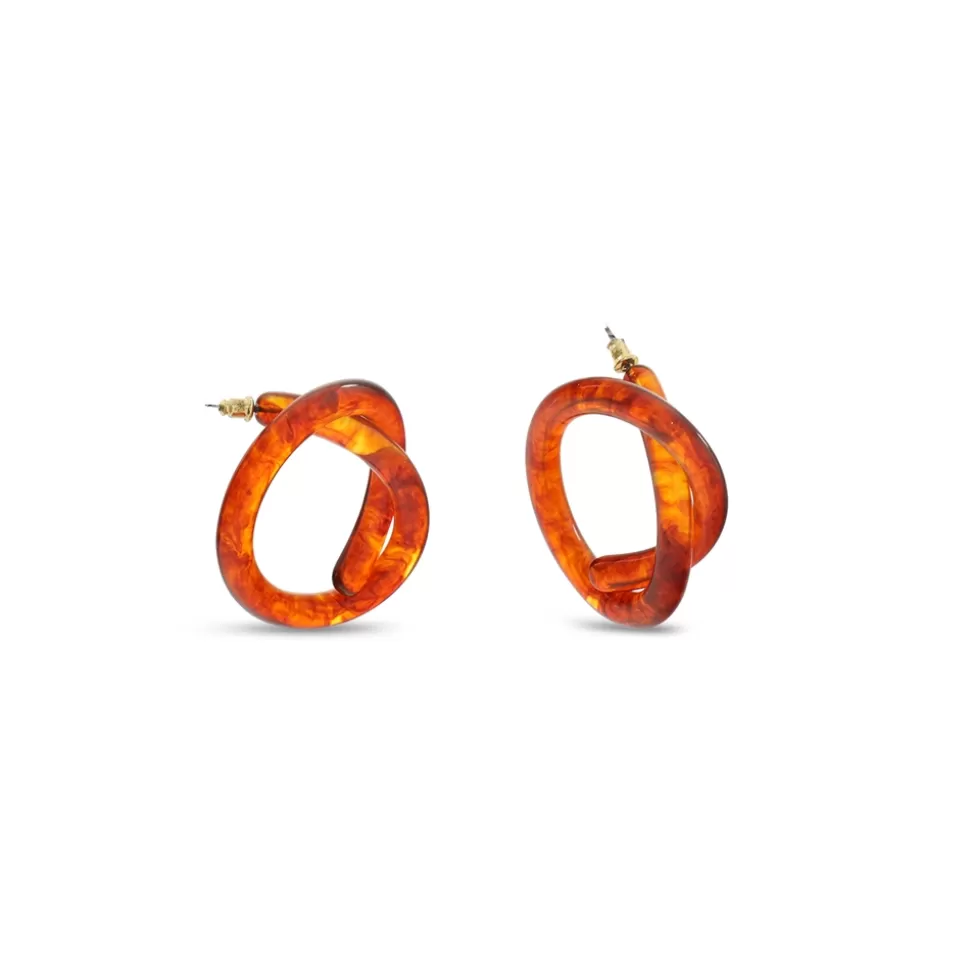 Women Folli Follie Earrings^Impress Me Large Hoops With Knot