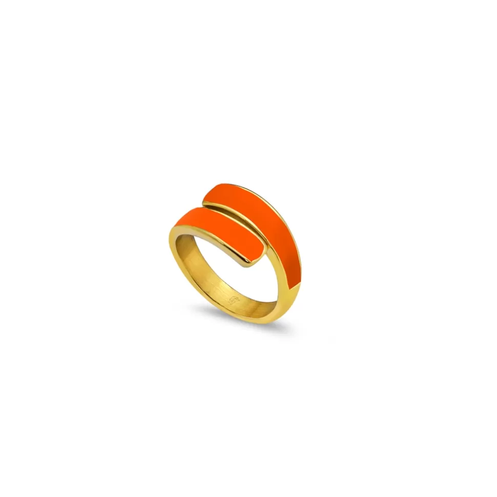 Women Folli Follie Rings^Mare Bello Gold Plated Ring Withenamel