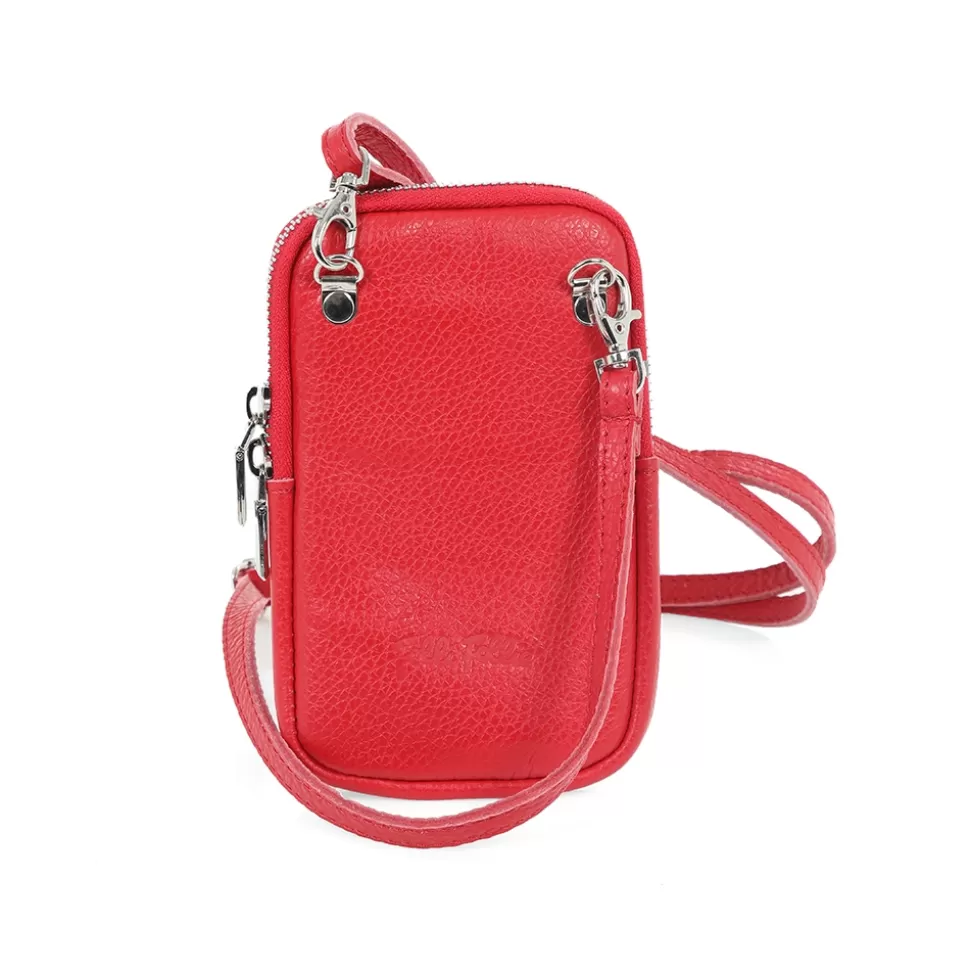 Women Folli Follie Phonepouches^Mini Discoveries Red Leather Phone Case