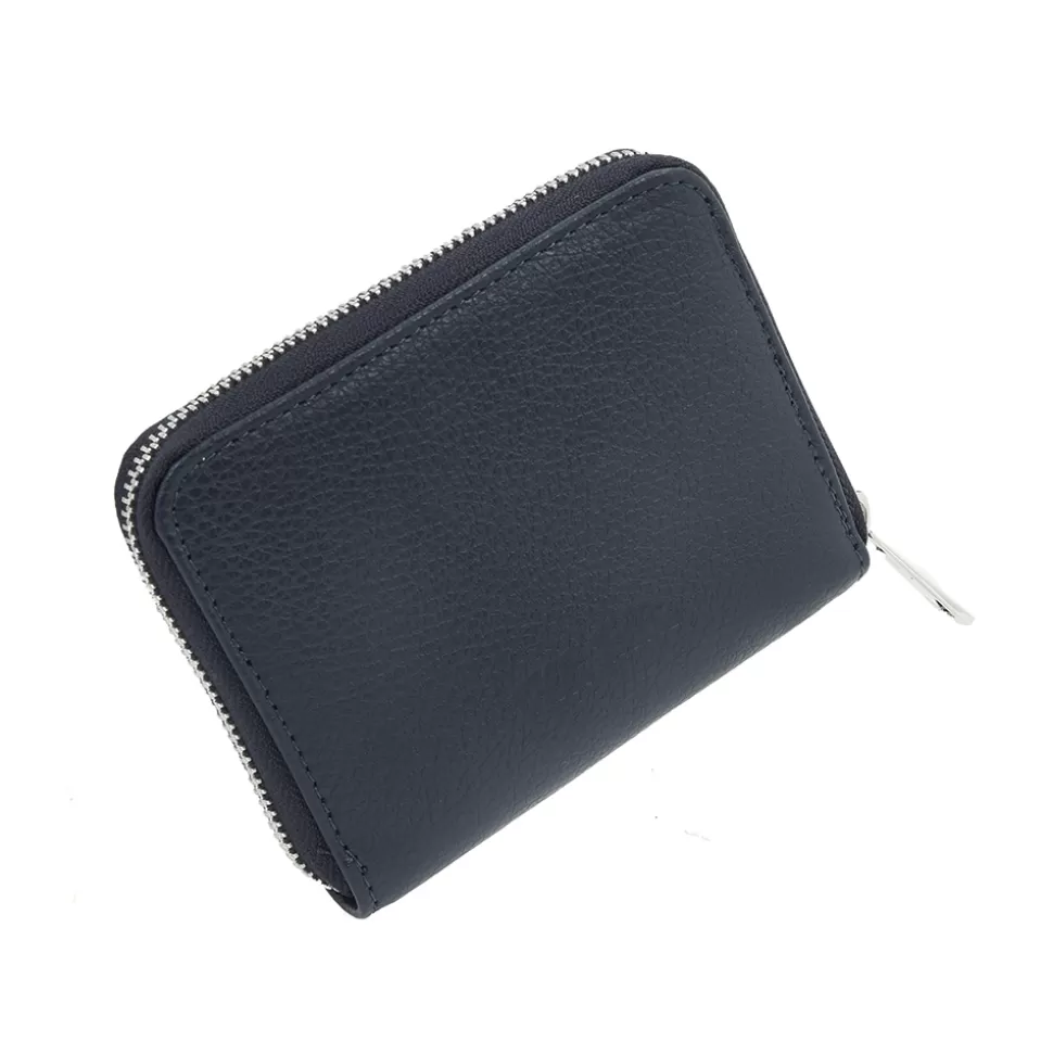 Women Folli Follie Wallets^Mini Discoveries Small Blue Leather Wallet