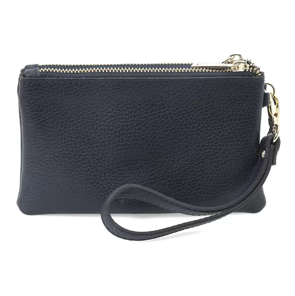 Women Folli Follie Wallets^Mini Discoveries Small Blue Leather Wristlet