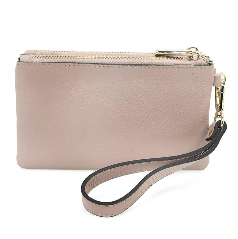 Women Folli Follie Wallets^Mini Discoveries Small Pink Leather Wristlet