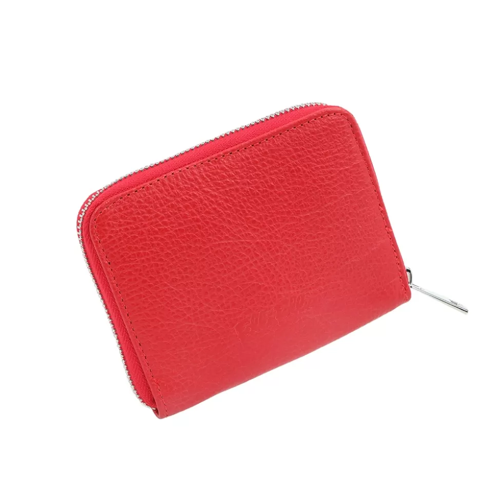 Women Folli Follie Wallets^Mini Discoveries Small Red Leather Wallet