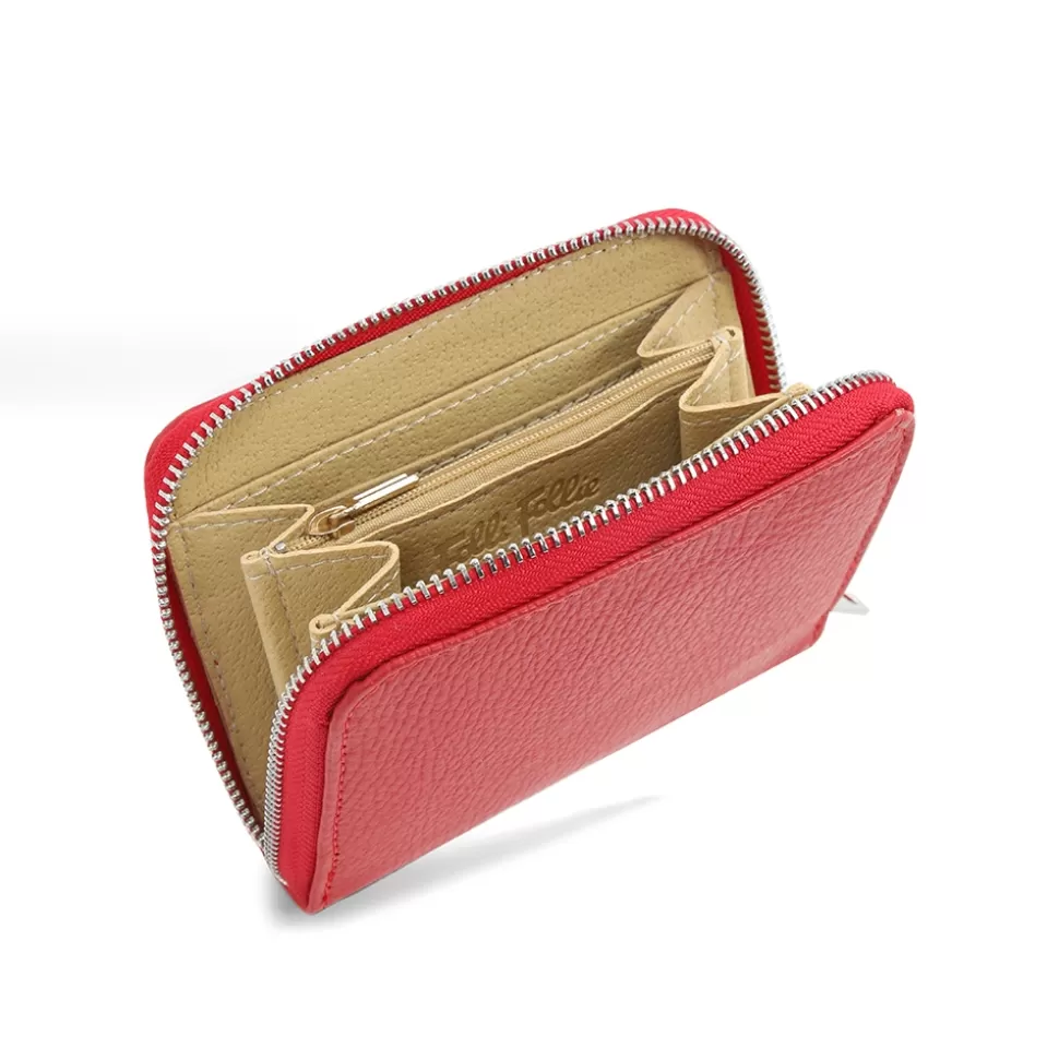 Women Folli Follie Wallets^Mini Discoveries Small Red Leather Wallet