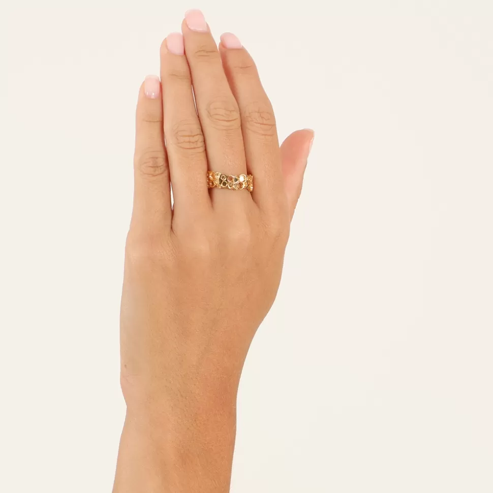 Women Folli Follie Rings^Oh Honey Gold Plated Ring