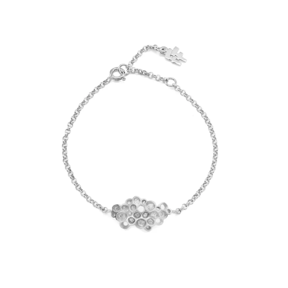 Women Folli Follie Bracelets^Oh Honey Silver Bracelet With Honeycomb Motif