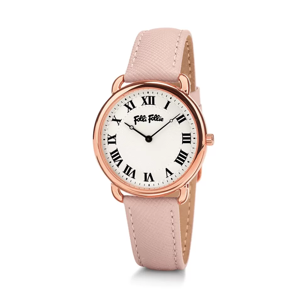 Women Folli Follie Leather Strap^Perfect Match Watch