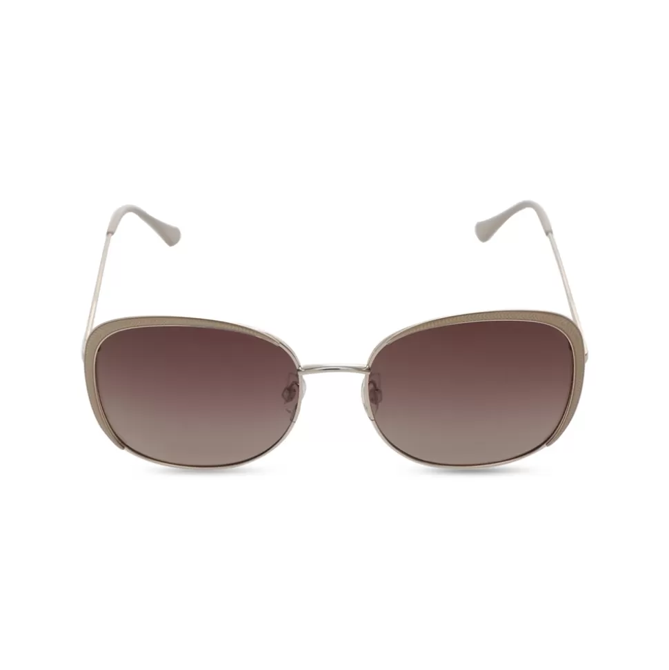 Women Folli Follie Sunglasses^Rectangular Brown Metal Sunglasses