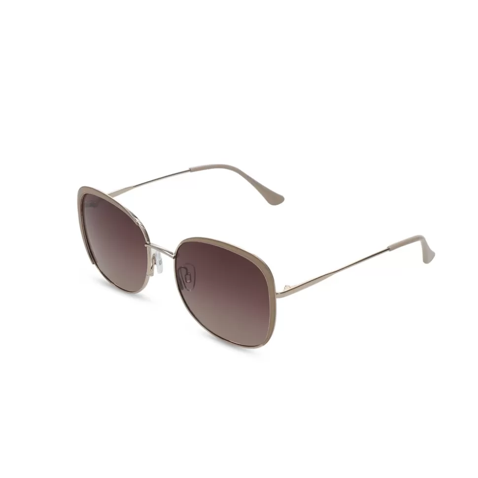 Women Folli Follie Sunglasses^Rectangular Brown Metal Sunglasses