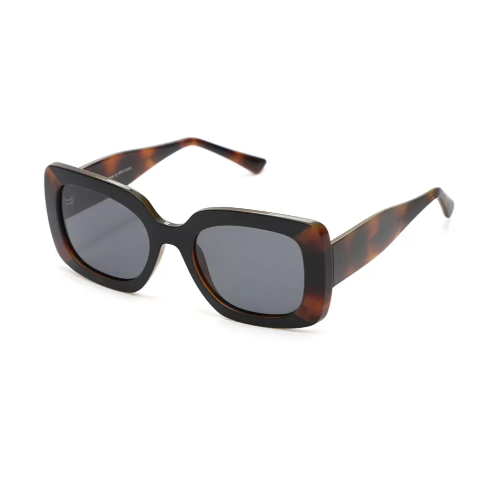 Women Folli Follie Sunglasses^Rectangular Brown Turtle Shell Tone Sunglasses