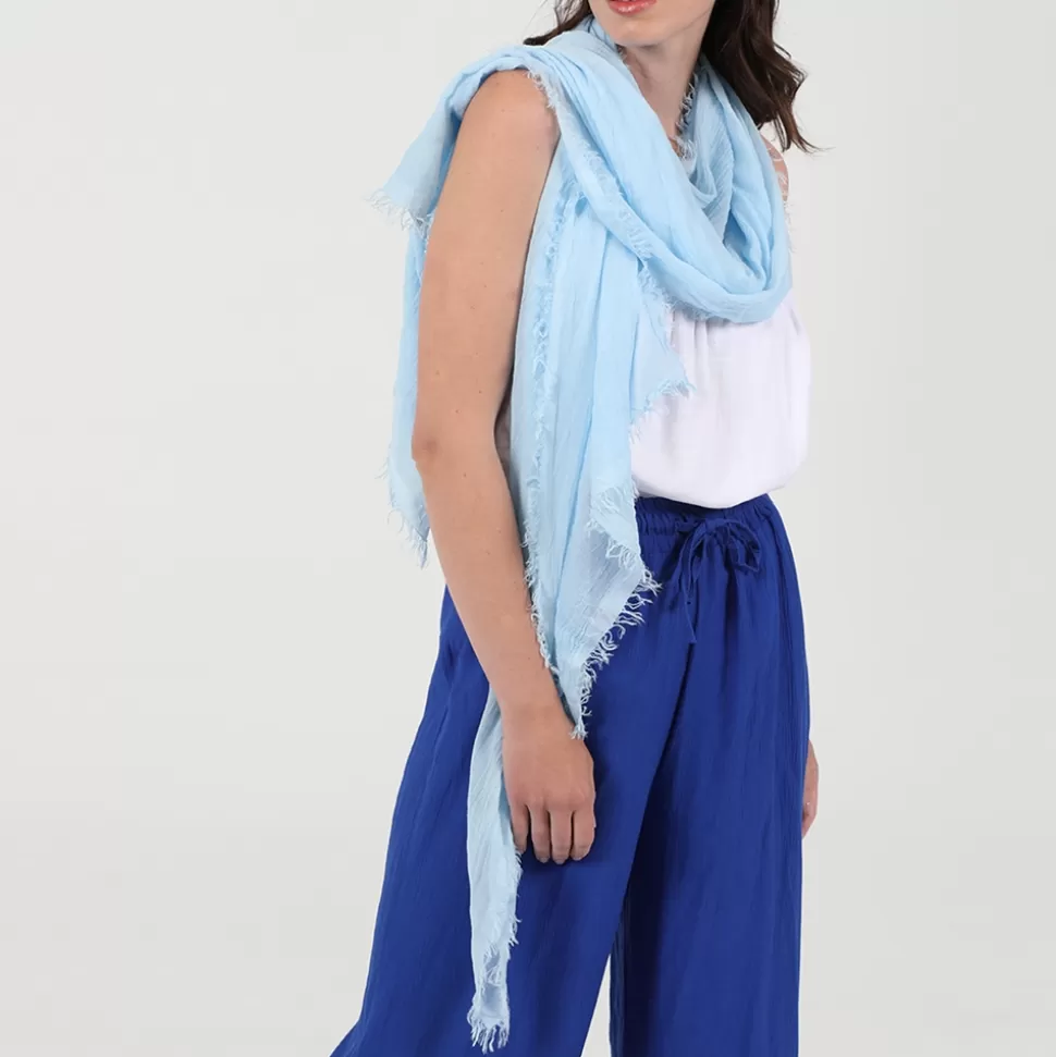 Women Folli Follie Scarves^Sky Blue Bamboo Scarf