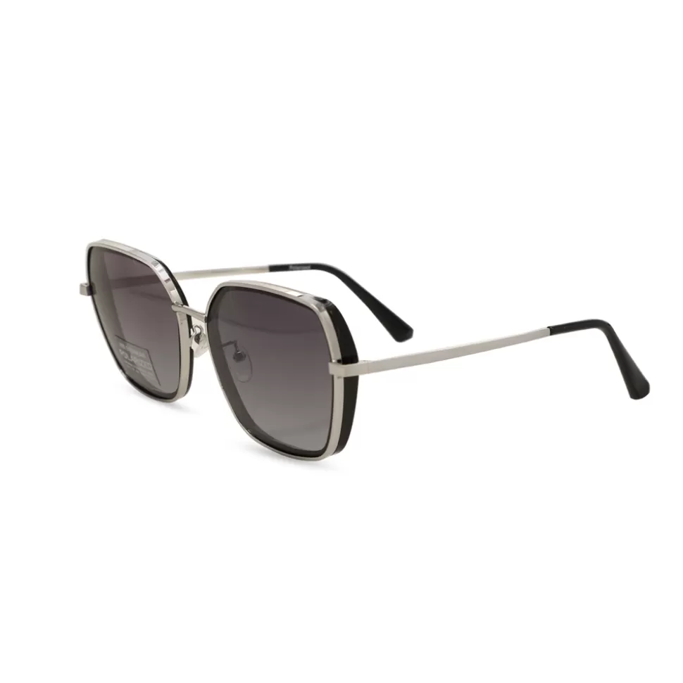 Women Folli Follie Sunglasses^Square Silver Metal Sunglasses