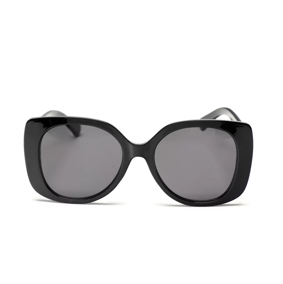 Women Folli Follie Sunglasses^Sunglasses Large Rounded Cat-Eye In Black Color