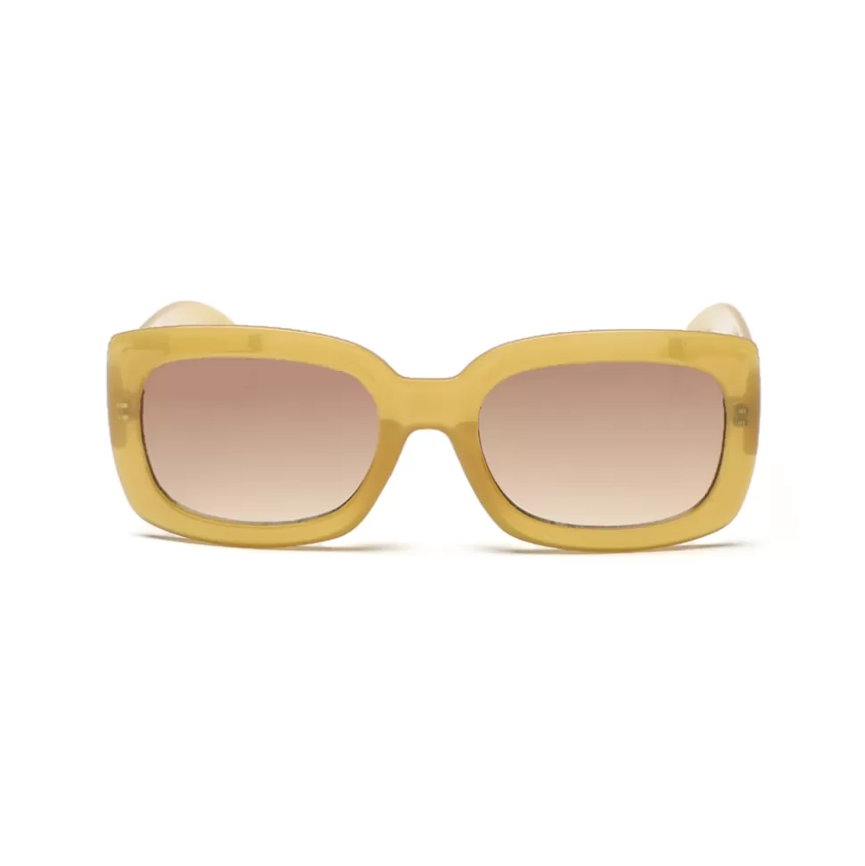 Women Folli Follie Sunglasses^Sunglasses Medium Rectangular Mask In Yellow Color