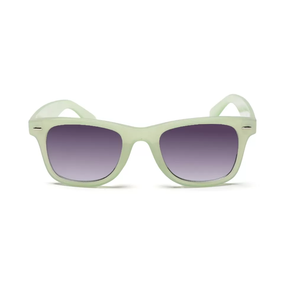 Women Folli Follie Sunglasses^Sunglasses Squared Mask With Metallic Details In Green Color