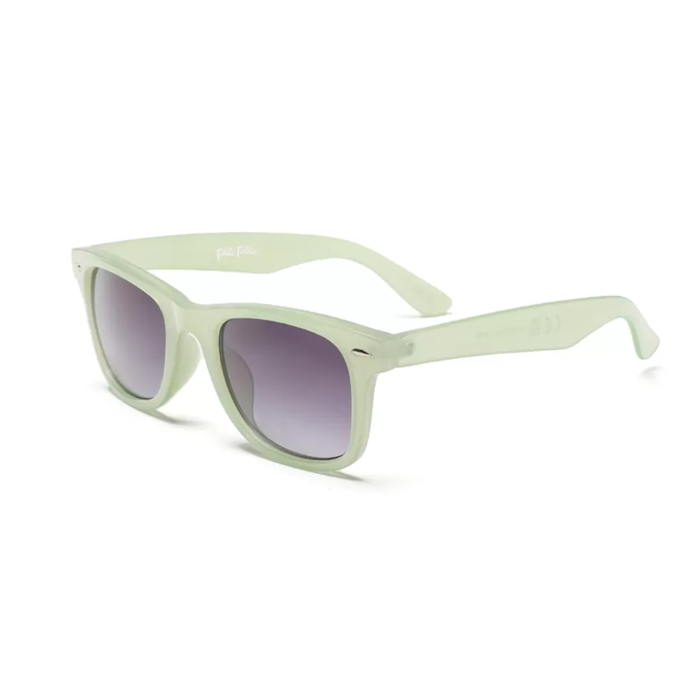 Women Folli Follie Sunglasses^Sunglasses Squared Mask With Metallic Details In Green Color
