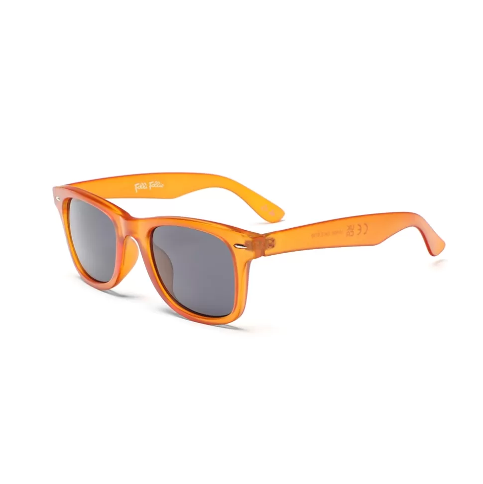 Women Folli Follie Sunglasses^Sunglasses Squared Mask With Metallic Details In Matte Orange Color