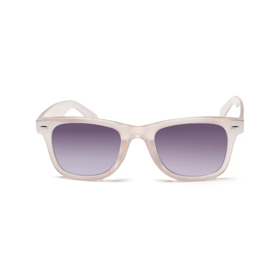 Women Folli Follie Sunglasses^Sunglasses Squared Mask With Metallic Details In Pearl White Color