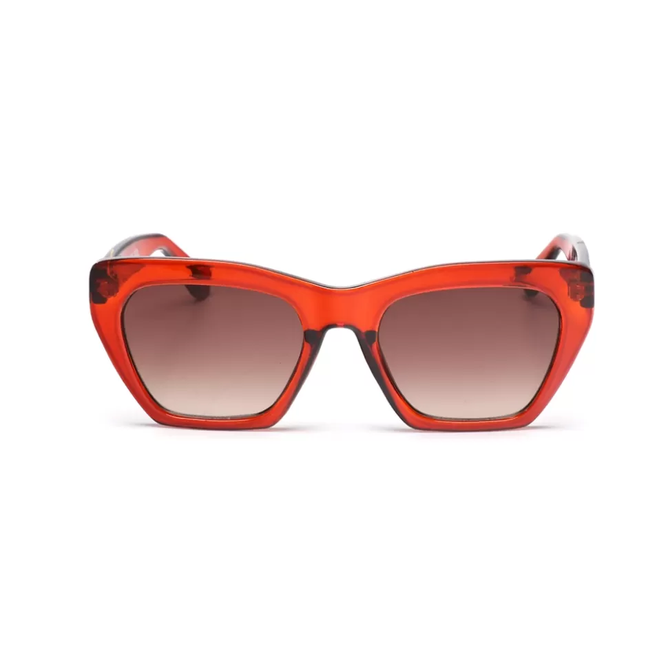 Women Folli Follie Sunglasses^Sunglasses Thick Rectangular Butterfly In Red Color
