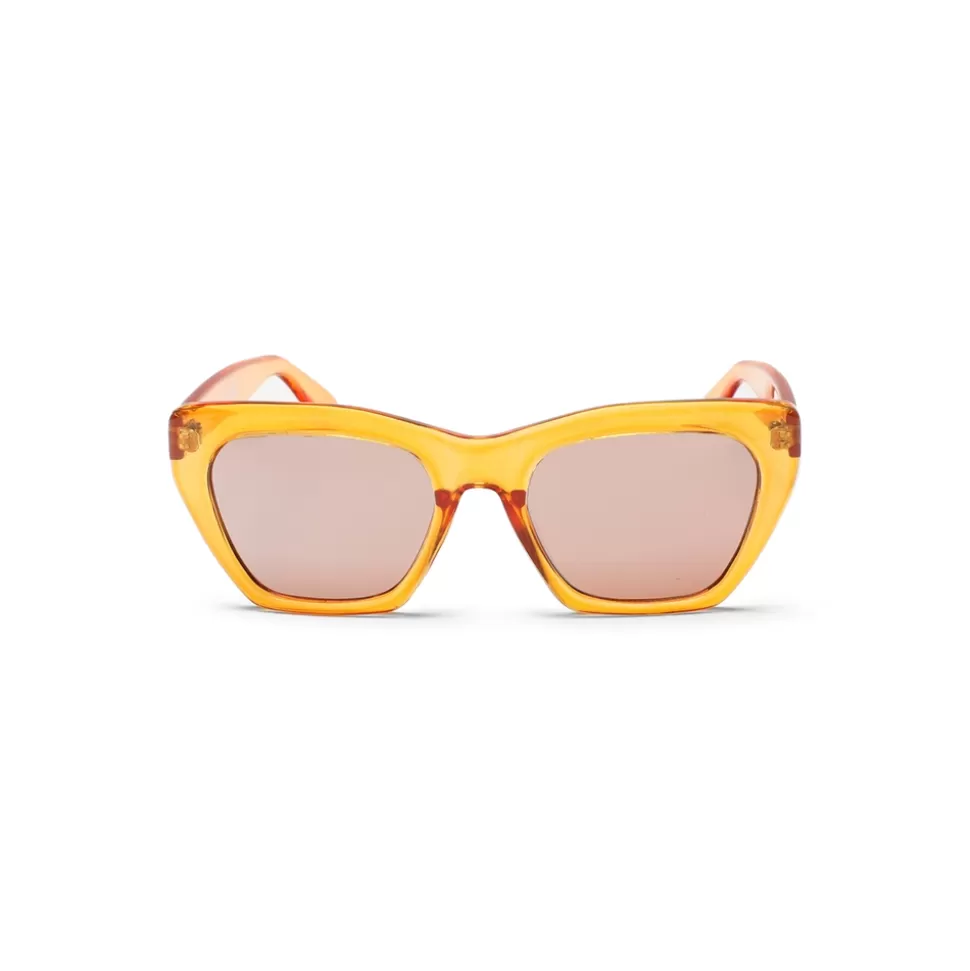 Women Folli Follie Sunglasses^Sunglasses Thick Rectangular Butterfly In Transparent Orange Color