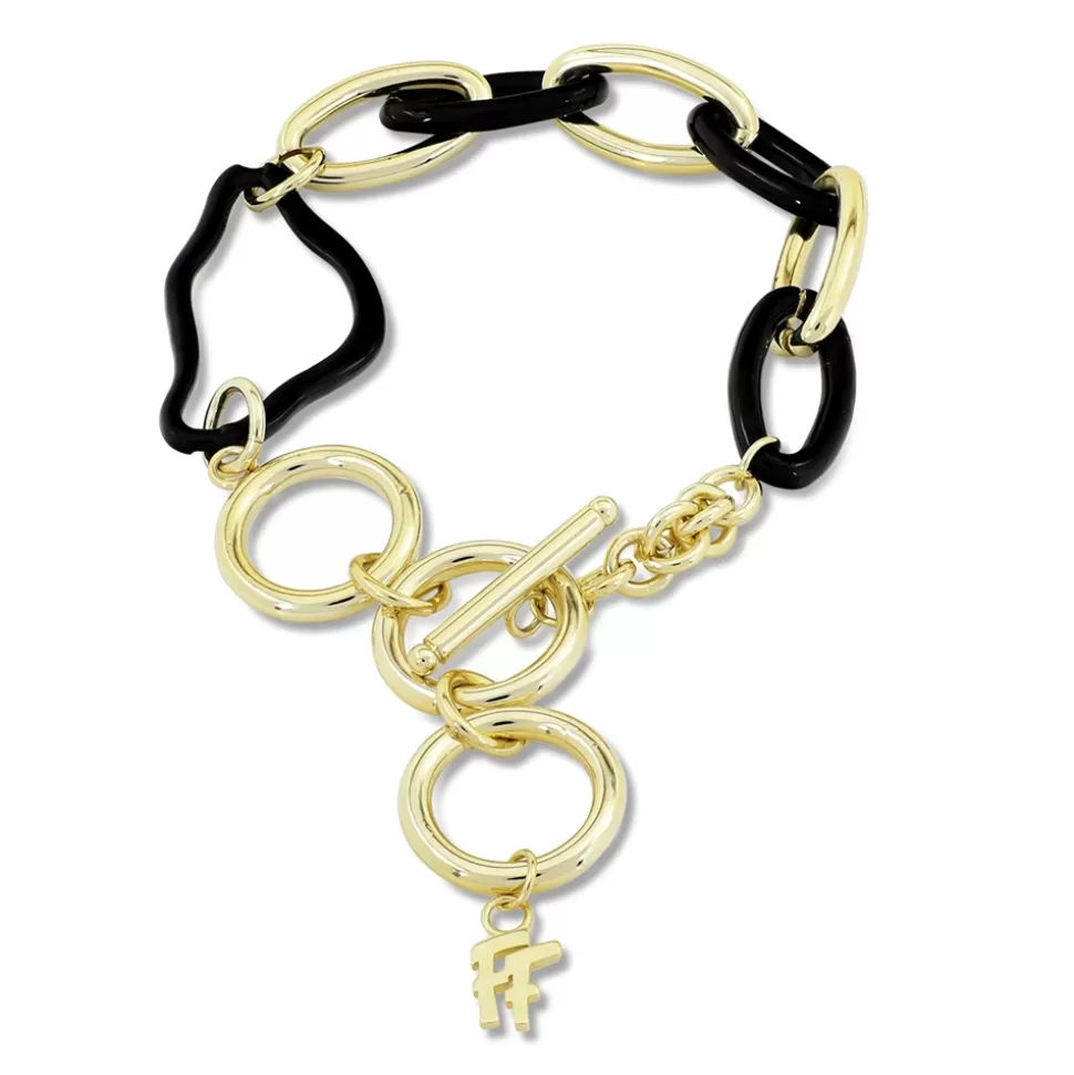 Women Folli Follie Bracelets^The Chain Addiction Bicolor Bracelet Withirregular Link