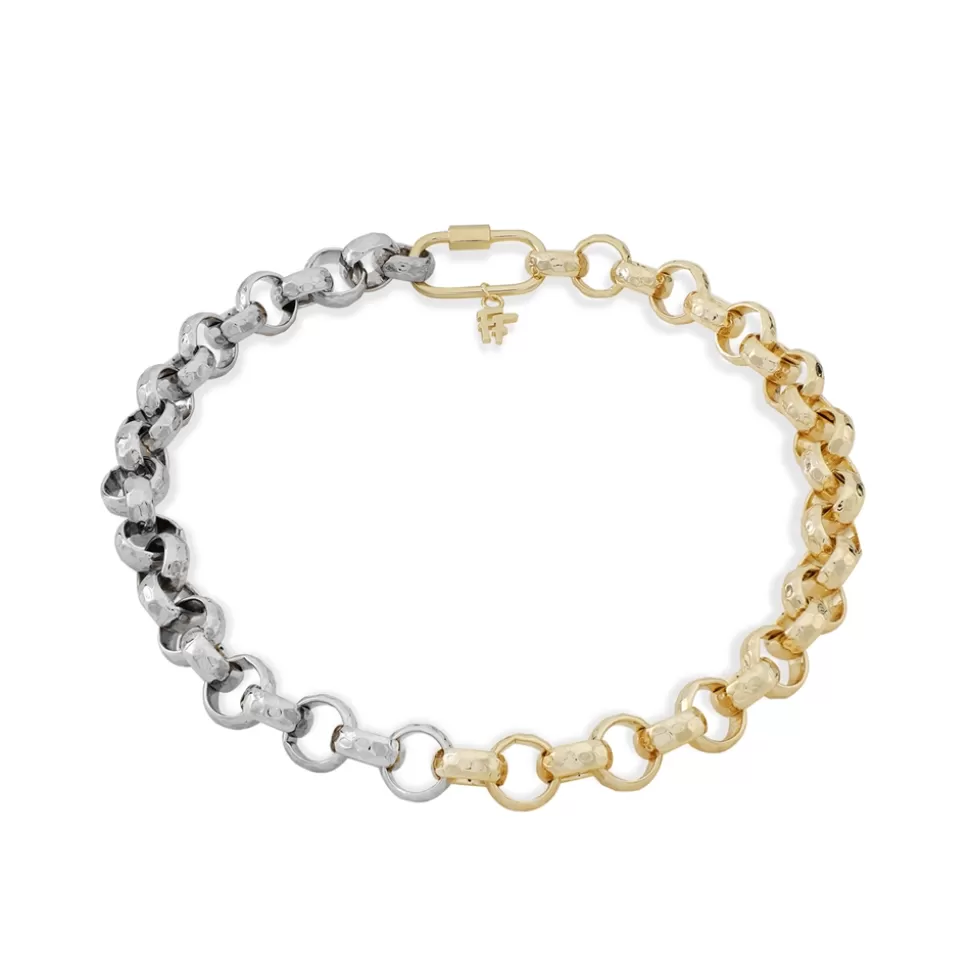 Women Folli Follie Necklaces^The Chain Addiction Bi-Color Short Thick Chain Necklace