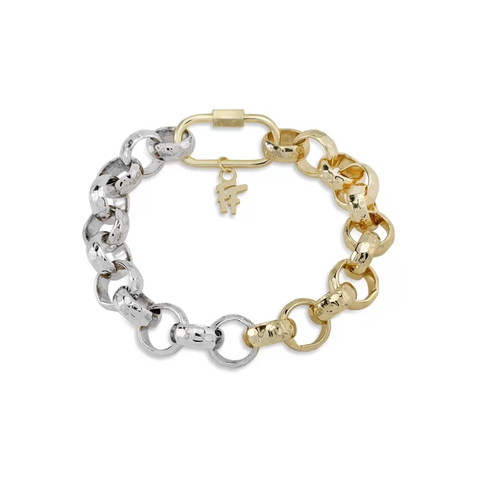 Women Folli Follie Bracelets^The Chain Addiction Bi-Color Thick Chain Bracelet