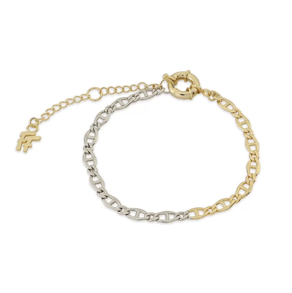 Women Folli Follie Bracelets^The Chain Addiction Bi-Color Thin Flat Bracelet