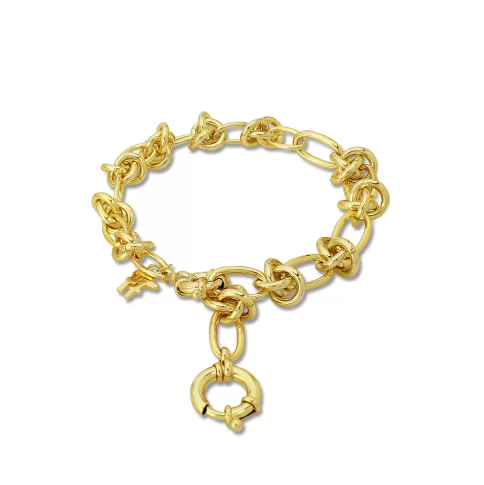 Women Folli Follie Bracelets^The Chain Addiction Gold Plated Bracelet With Knots