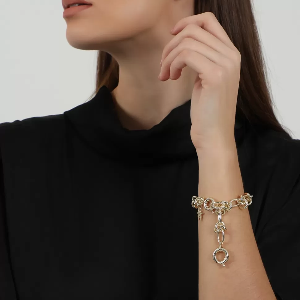 Women Folli Follie Bracelets^The Chain Addiction Gold Plated Bracelet With Knots