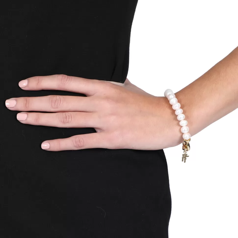 Women Folli Follie Bracelets^The Chain Addiction Gold Plated Chain Bracelet With Pearls