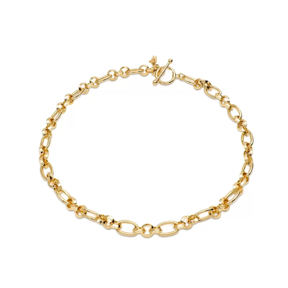 Women Folli Follie Necklaces^The Chain Addiction Gold Plated Chain Necklace With Toggle Clasp