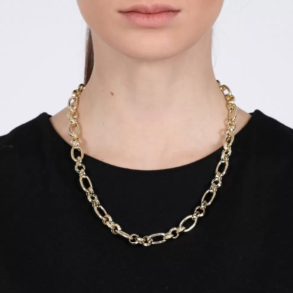 Women Folli Follie Necklaces^The Chain Addiction Gold Plated Chain Necklace With Toggle Clasp