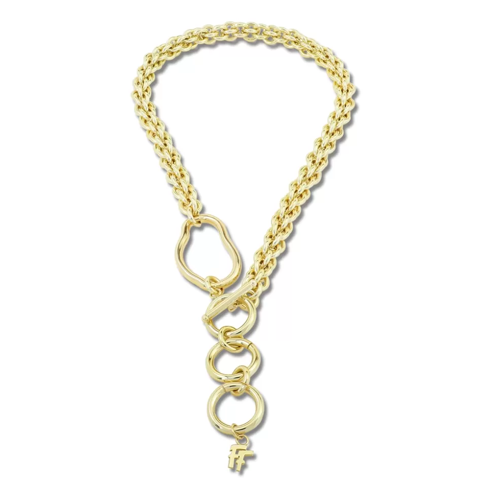 Women Folli Follie Necklaces^The Chain Addiction Gold Plated Thick Necklace With Irregular Link