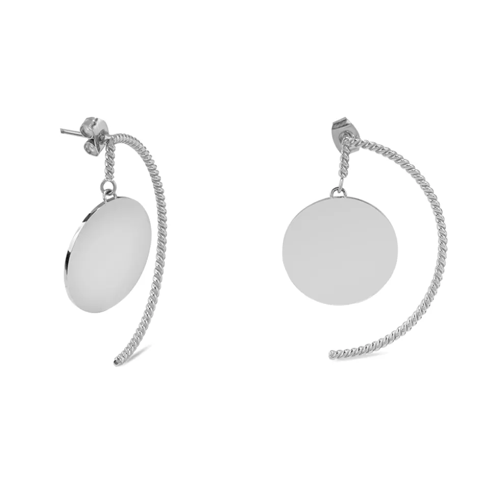 Women Folli Follie Earrings^The Simple Reflection Earrings With Discus Motif