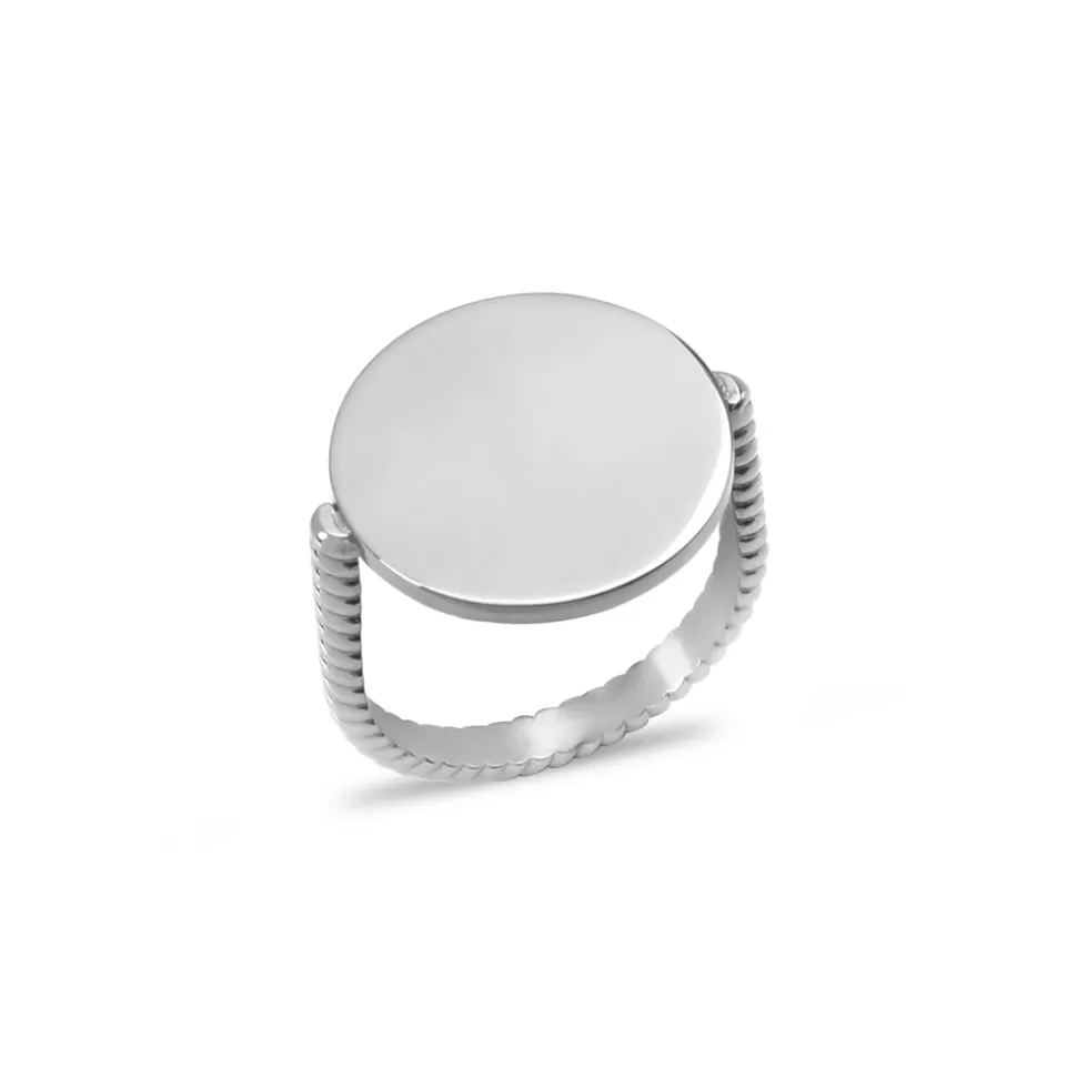 Women Folli Follie Rings^The Simple Reflection Silvery Ring With Discus Motif