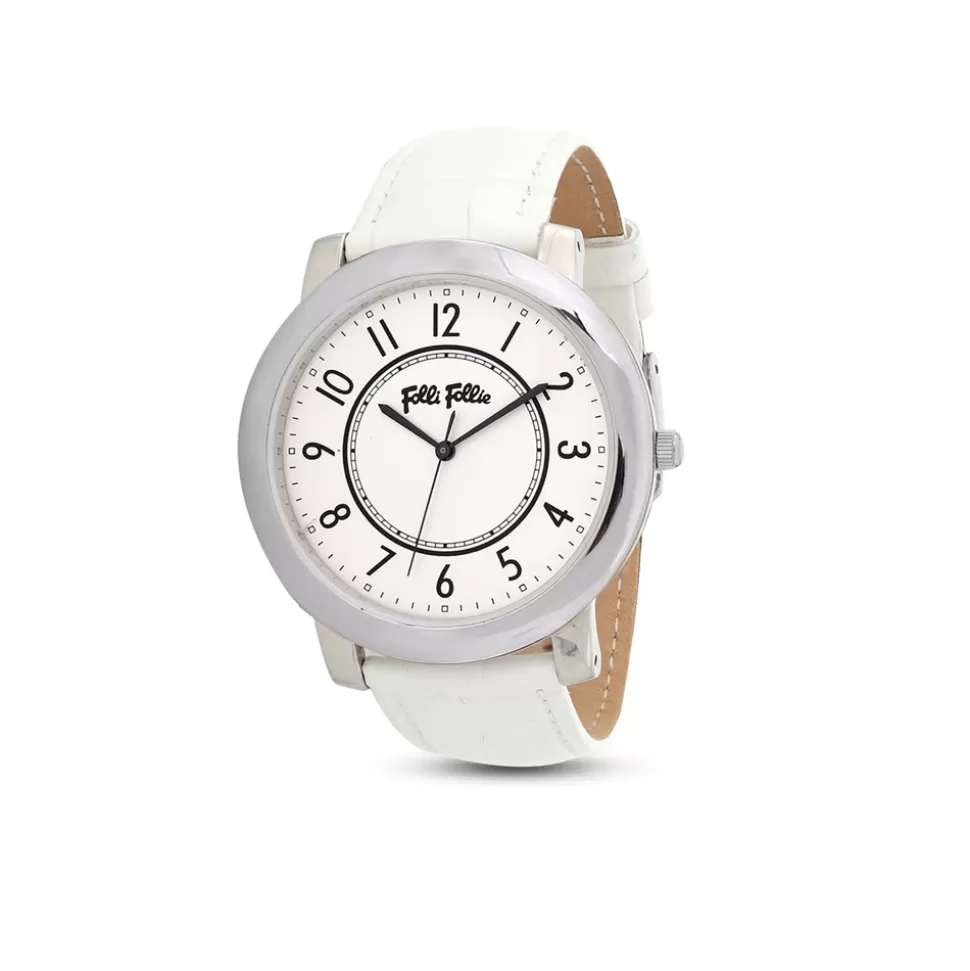 Women Folli Follie Leather Strap^Vibrant Memoriesleather Strap Watch