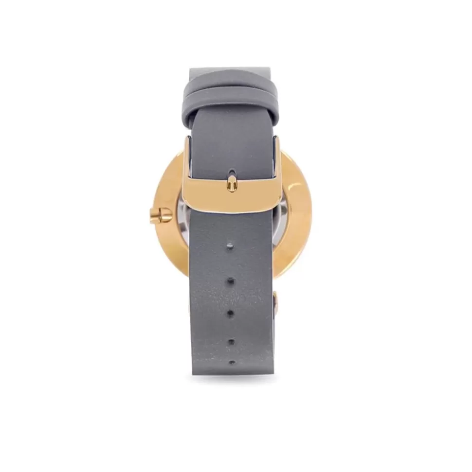 Women Folli Follie Leather Strap^Vintage Dynasty Gold Plated Watch With Leather Strap